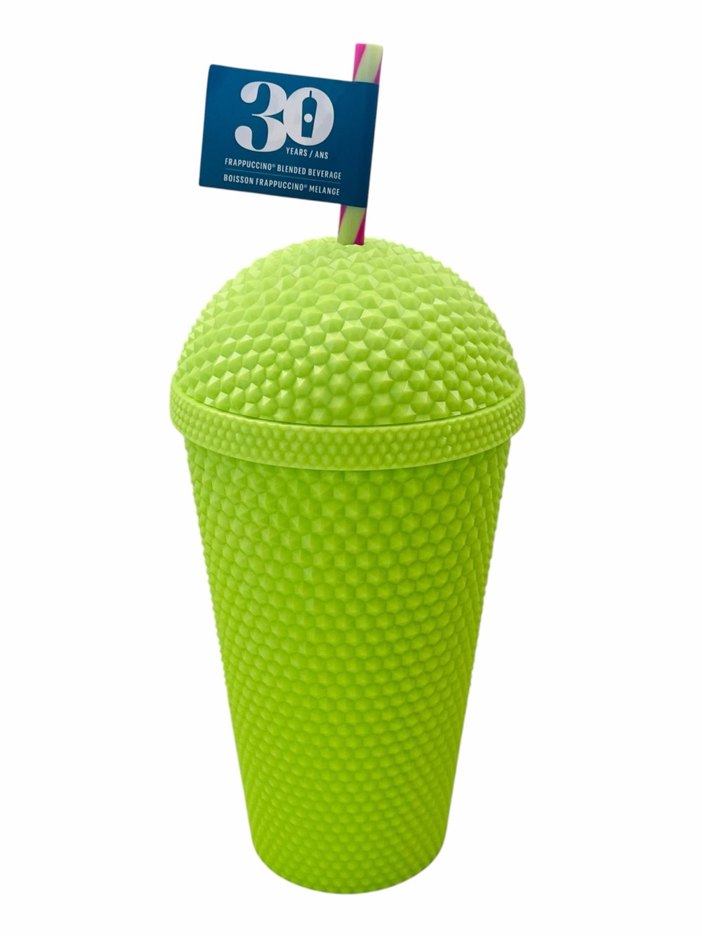 Starbucks Lime Neon Green Studded Dome Cup 30th Anniversary Tumbler